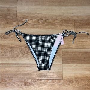 Victoria's Secret Black and White Gingham Bikini Bottom